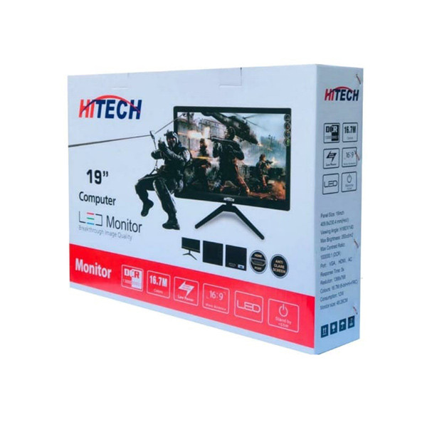 hitech 19 inch monitor with vga and hdmi box view
