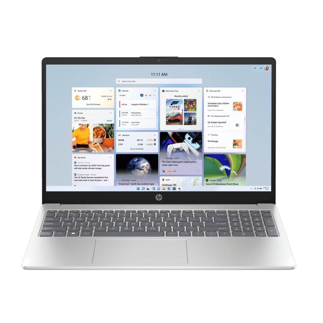 hp notebook 15 ryzen 3 front view