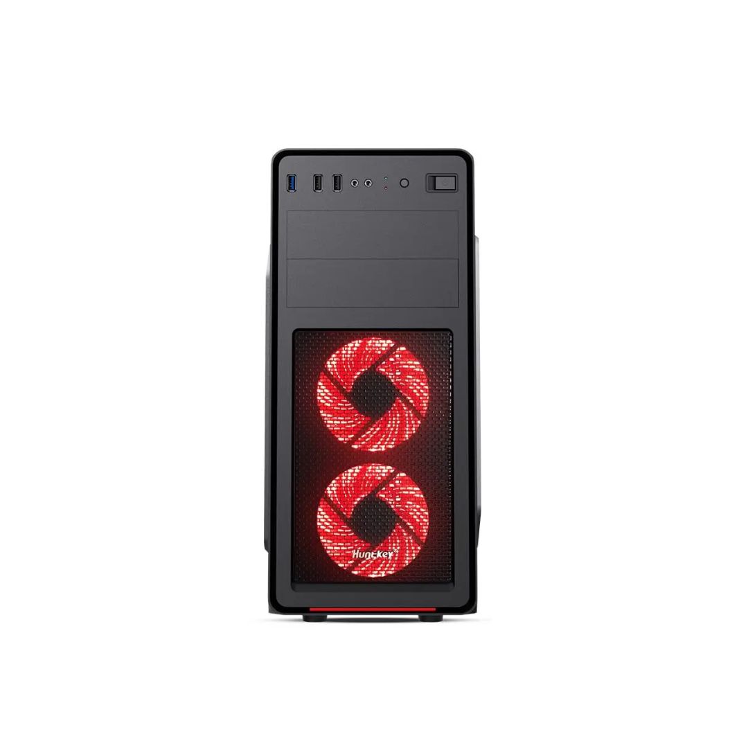 huntkey bu560 casing 3 pcs rgb front view