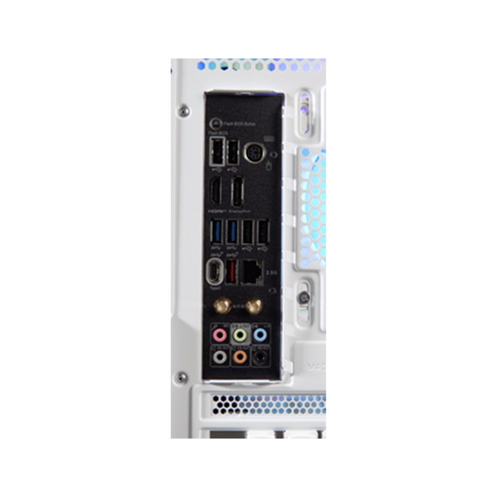 core i7 rtx 5060 gaming pc back view