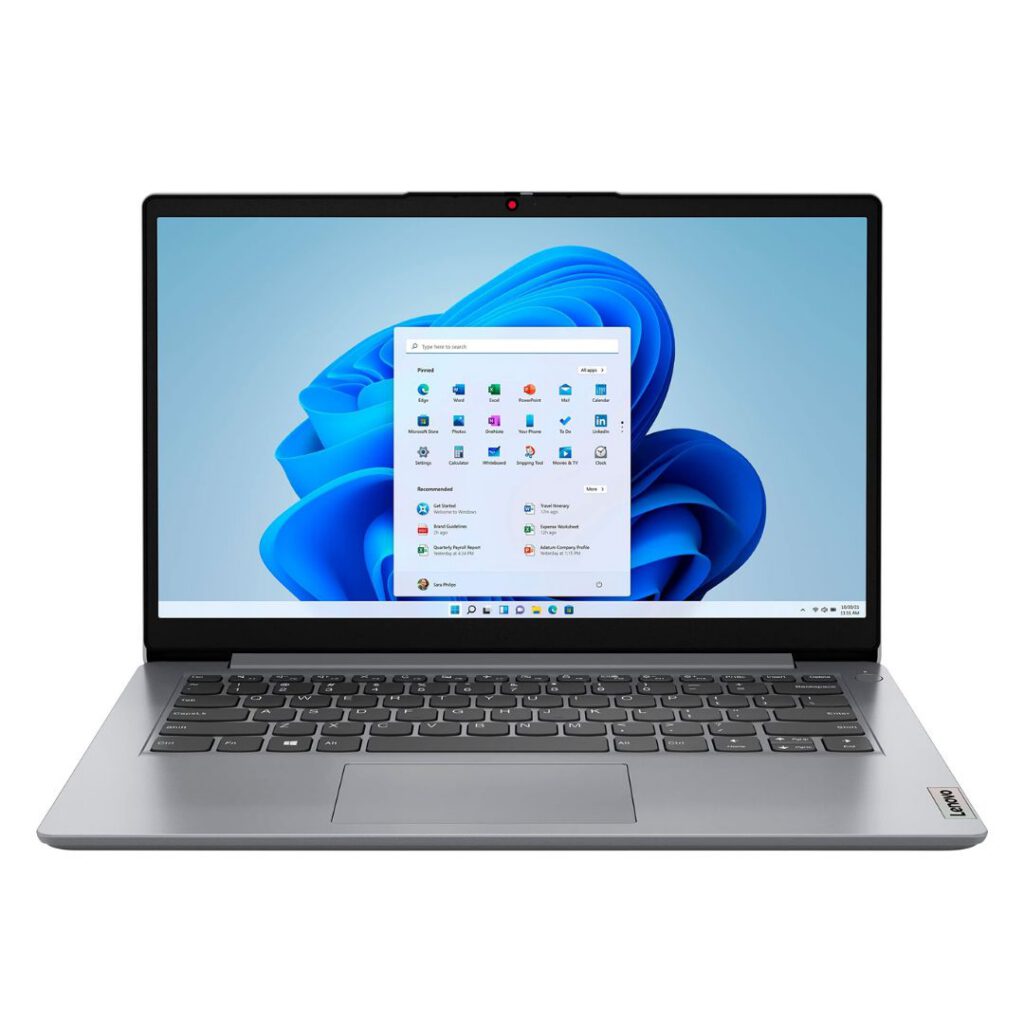 lenovo ideapad 1i core i3 12th gen front view
