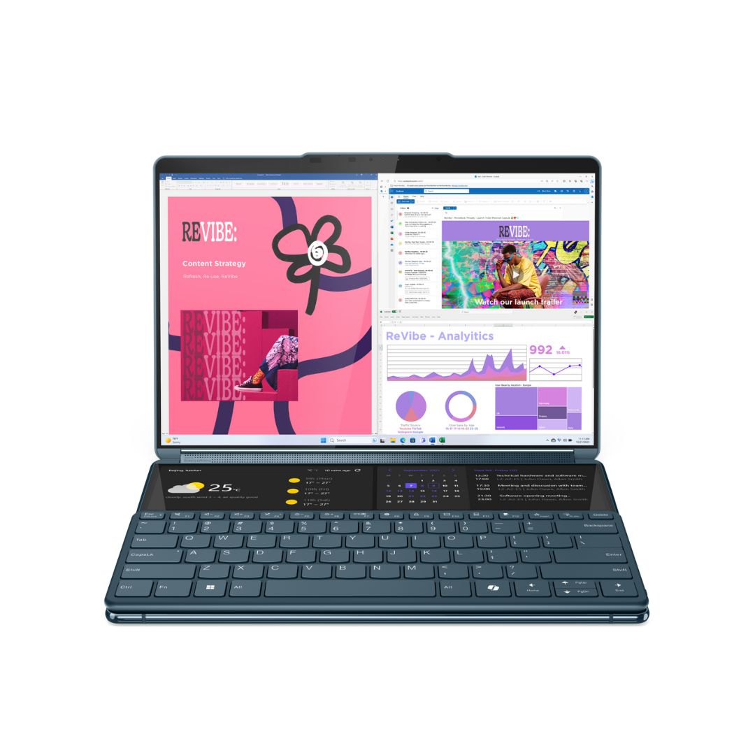 lenovo yoga book 9i 2 in 1 core ultra 7 front view