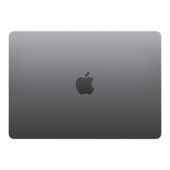 macbook air m2 space gray back view
