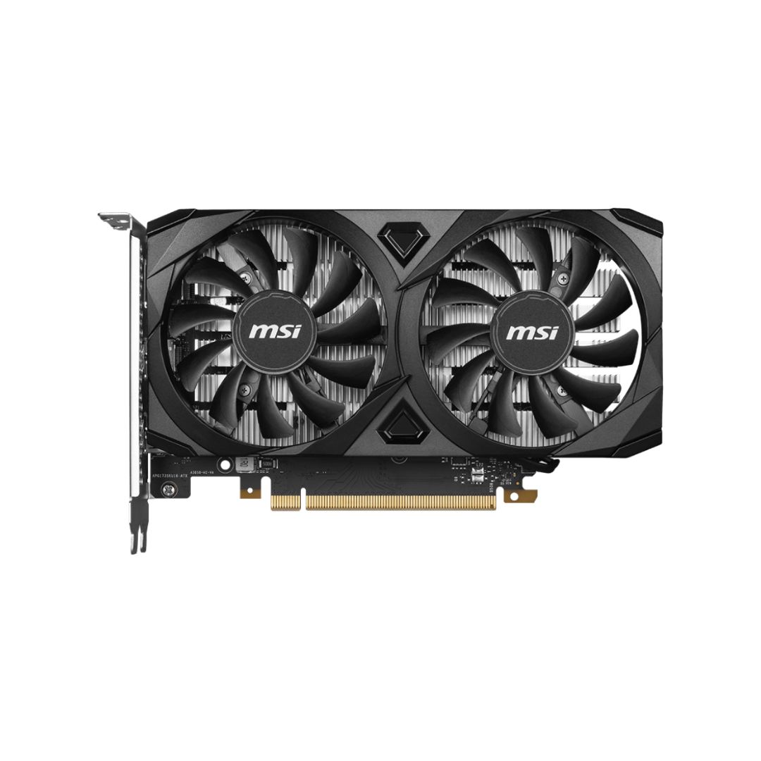 msi geforce rtx 3050 ventus 2x 6g oc graphics card front view