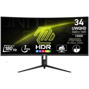 msi mag 342cqr e2 curved ultrawide gaming monitor front view