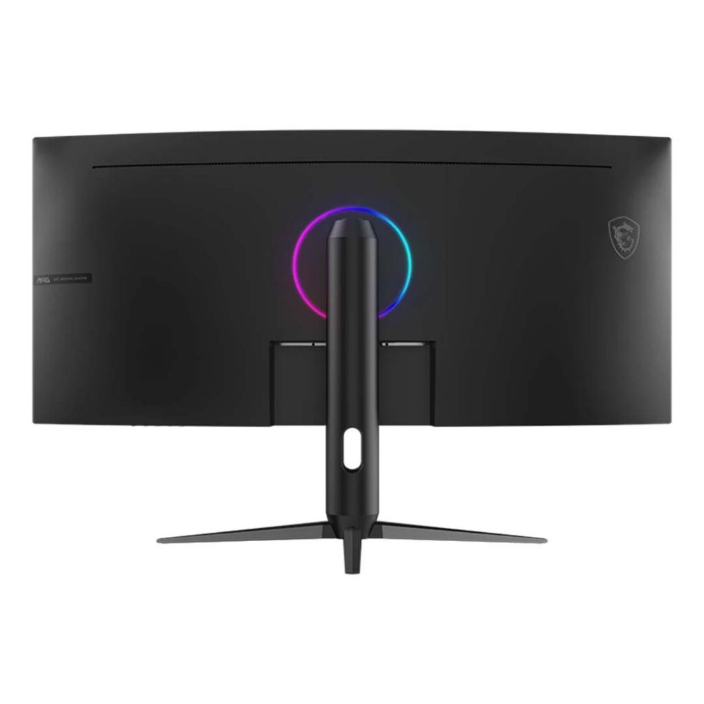 msi mag 342cqr e2 curved ultrawide gaming monitor back view