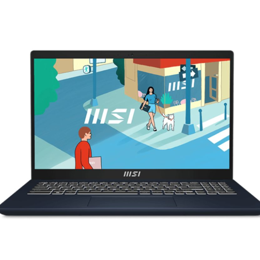 msi modern 15 b13m core i7 front view