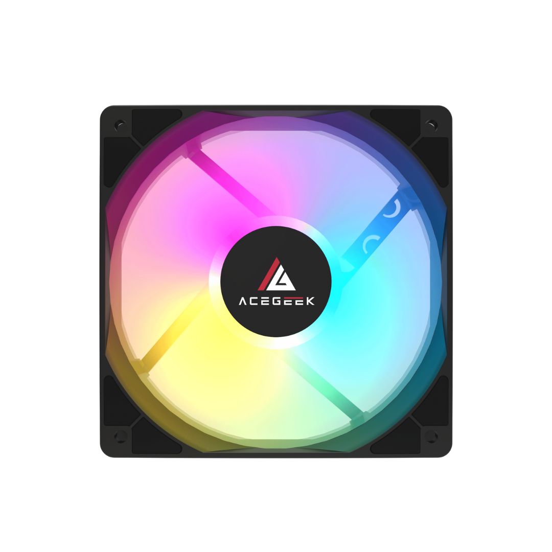 RW12 Rainbow Series High-Performance Black Cooling Fan