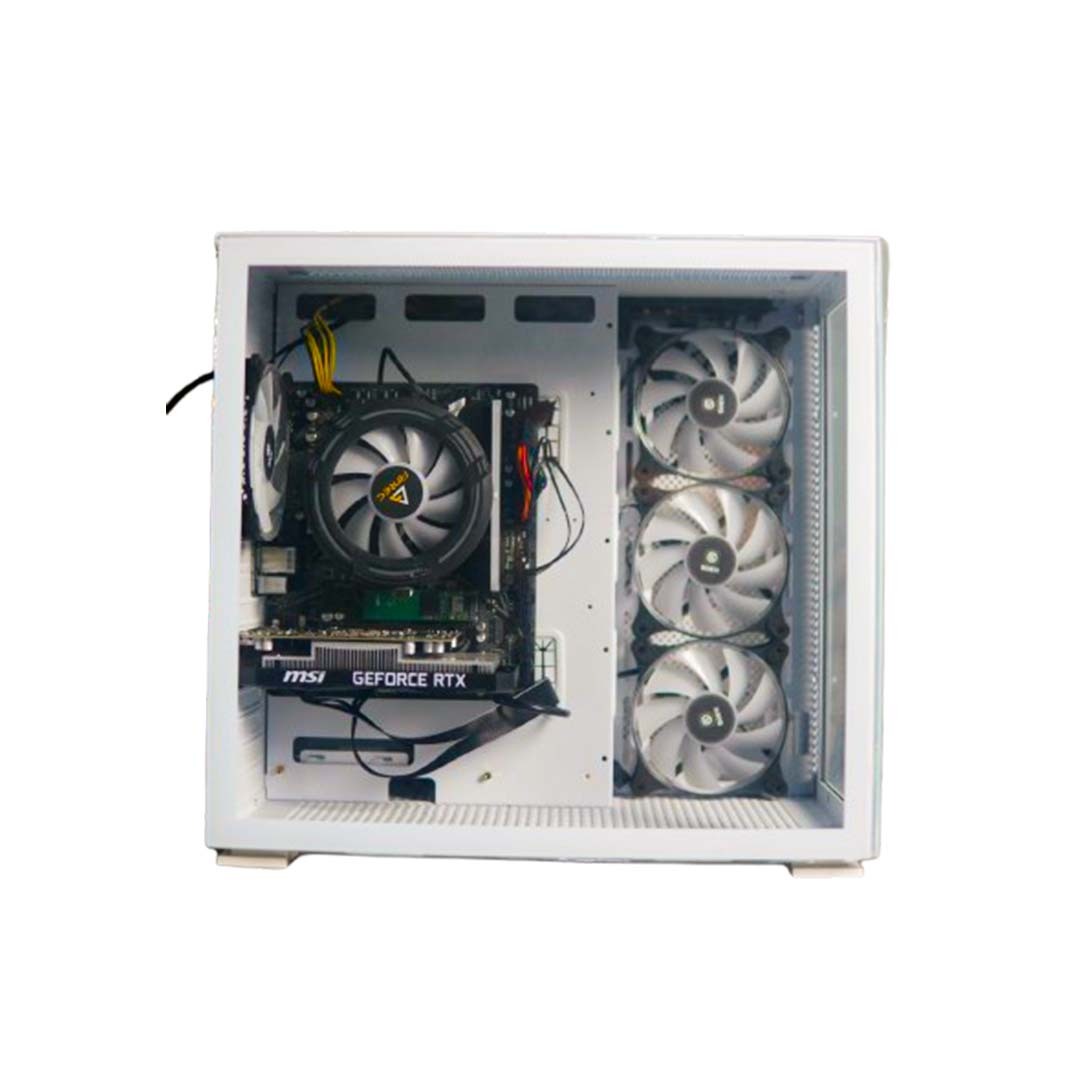 Ryzen 5 5600G ( 8GB DDR4 3200MHZ RGB RAM | 512GB SSD | NVIDIA GeForce RTX 3050 6 GB Graphics | White Case)