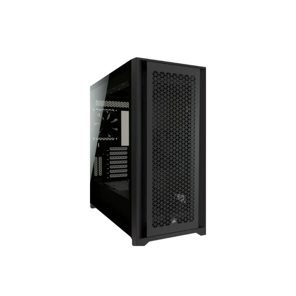 tempered corsair pc case view