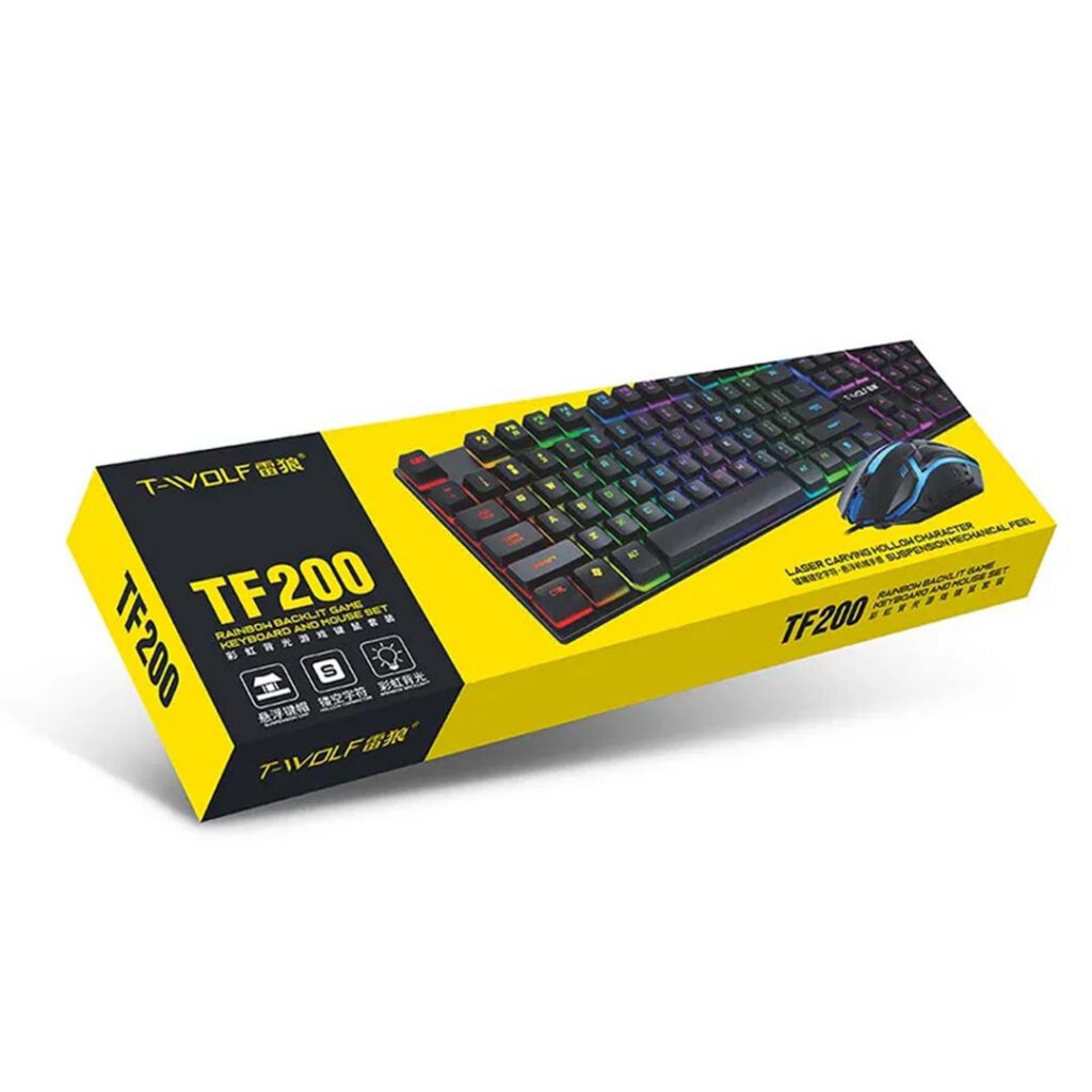 t wolf tf rainbow gaming keyboard pack in nepal