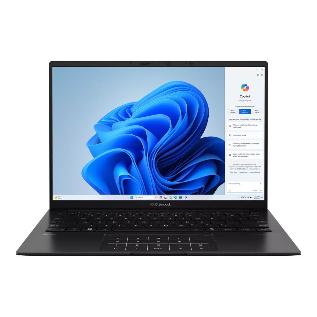 asus zenbook 14 oled front view