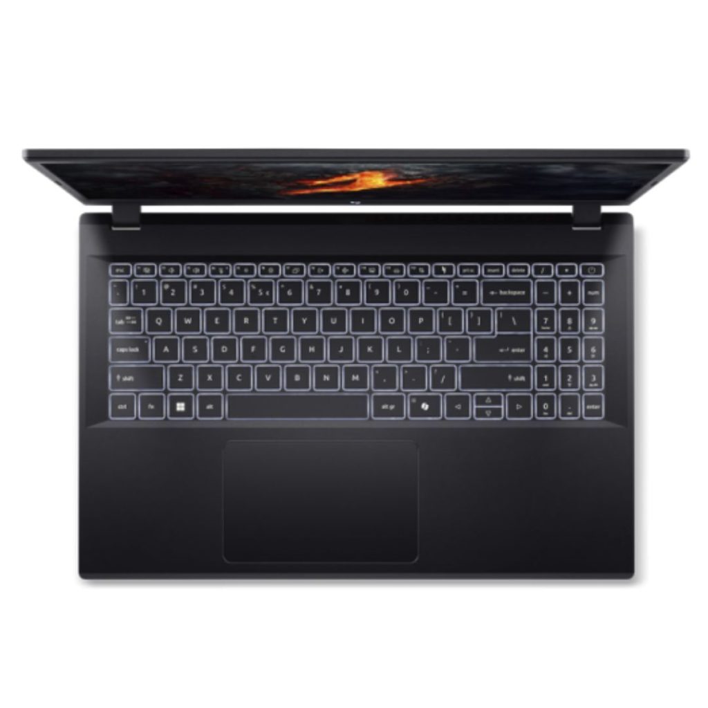 acer nitro v15 gaming ryzen 7 top view