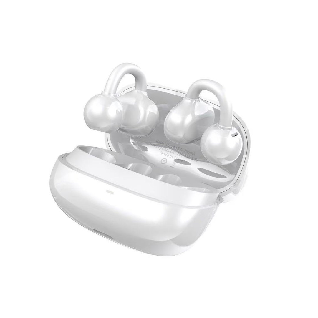 trusmi ws18 012 ows clip on wireless earphone white