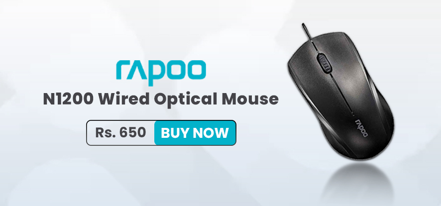 rapoo mouse front view