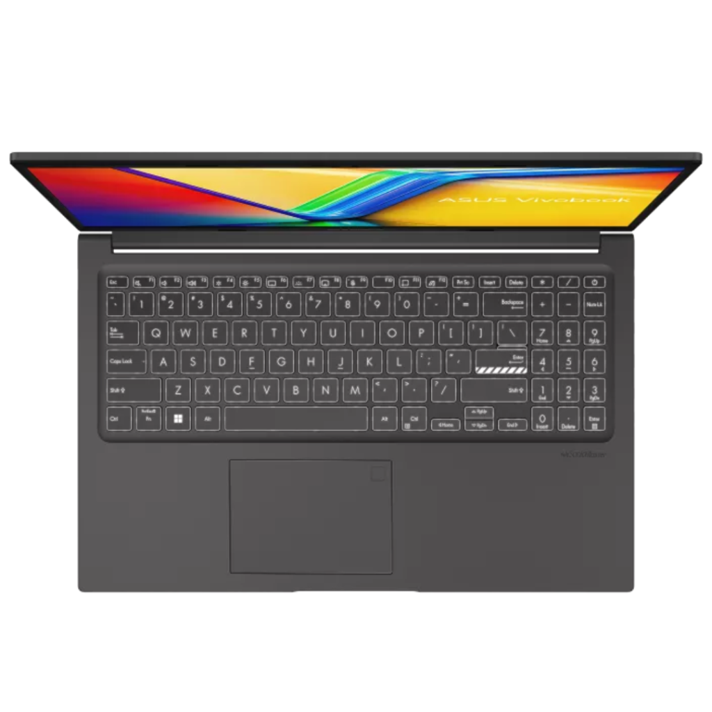 asus vivobook 15 x1504 top view black