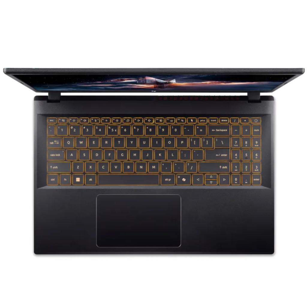 acer nitro v15 top view