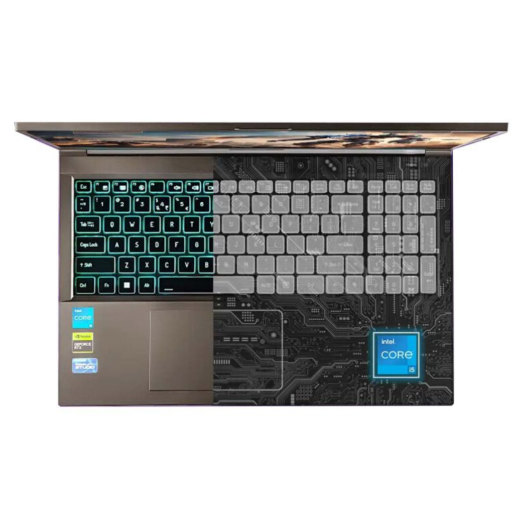acer aspire 7 i5 top view